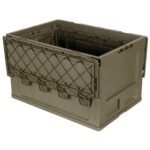 MFH Folding Plastic Crate / Box (60 liters) - Green - obrazek 3