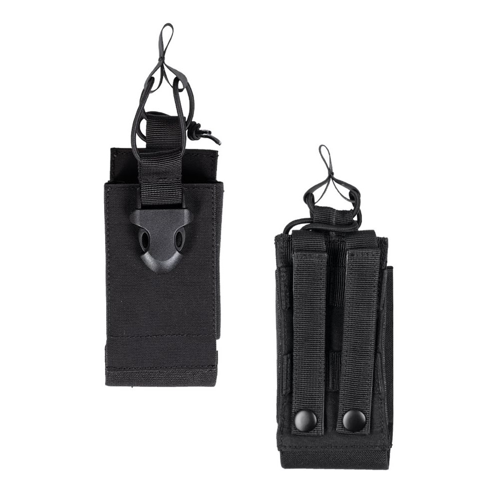 MIL-TEC Open MOLLE Radio Pouch - Black OD-A-MILT190-BK asgbox.pl MIL-TEC Open MOLLE Radio Pouch - Black