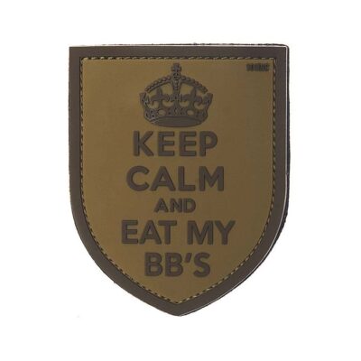 101INC 3D PVC Patch KEEP CALM AND EAT MY BB´s - Coyote