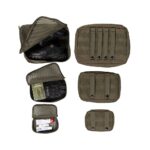 MIL-TEC Set of MOLLE Zippered Pouches with Mesh, 3 Pieces - Green - obrazek 2
