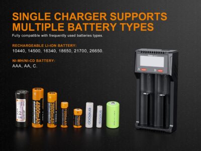 FENIX USB charger ARE-D2 (Li-ion, NiMH) - Black - obrazek 5