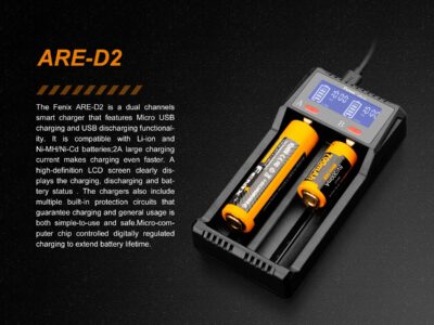 FENIX USB charger ARE-D2 (Li-ion, NiMH) - Black - obrazek 4