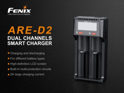 FENIX USB charger ARE-D2 (Li-ion, NiMH) - Black - obrazek 2