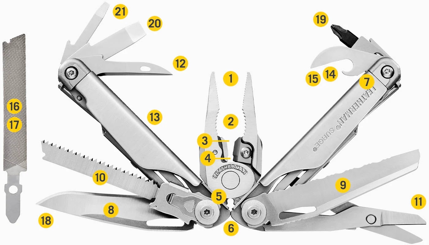 Leatherman multitool SURGE(R) - Silver OD-A-LEATHERMAN073 asgbox.pl Leatherman multitool SURGE(R) - Silver - obrazek 4