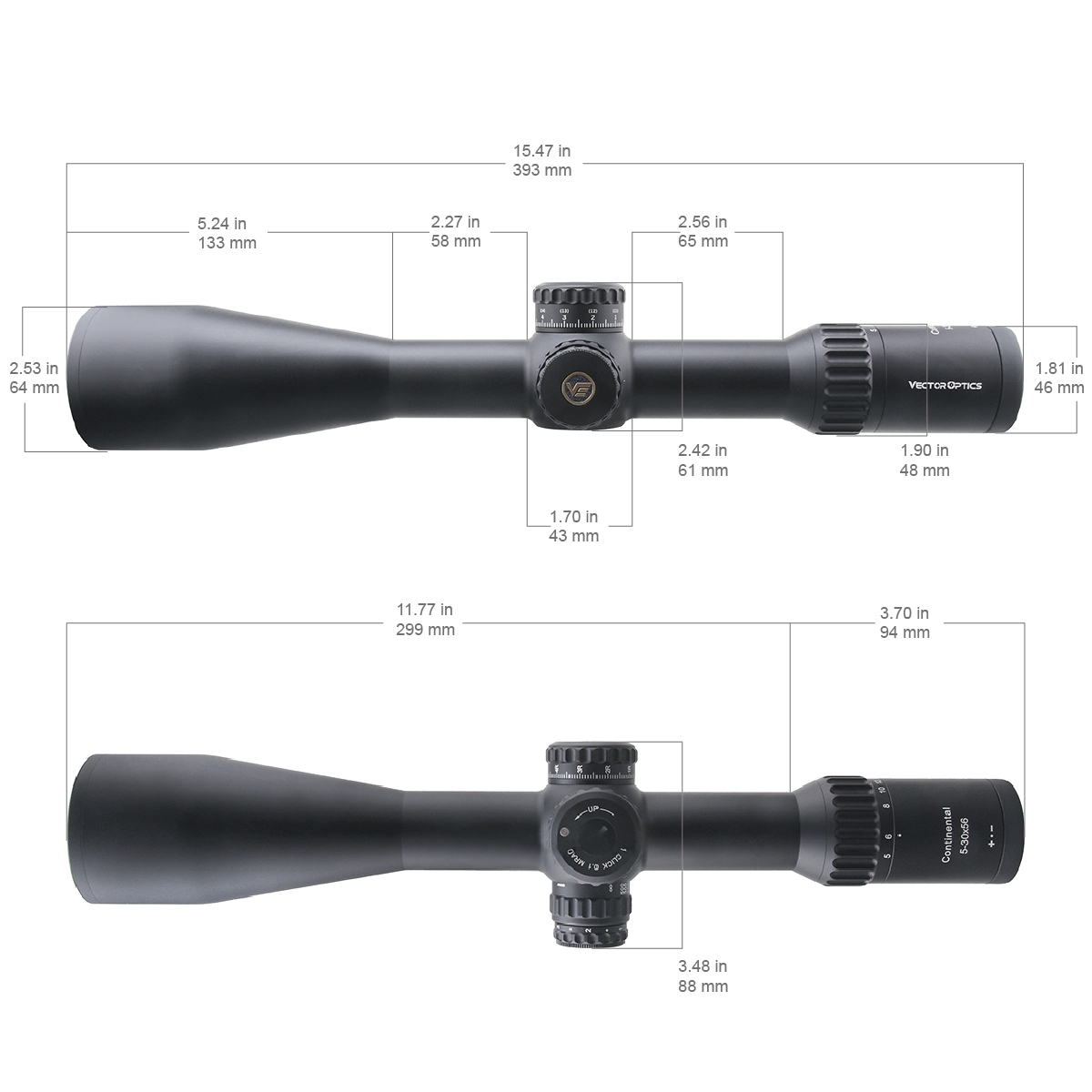 VO CONTINENTAL X6 5-30x56 MBR FFP Rifle Scope - Black OD-A-SCFF-41 asgbox.pl VO CONTINENTAL X6 5-30x56 MBR FFP Rifle Scope - Black - obrazek 5