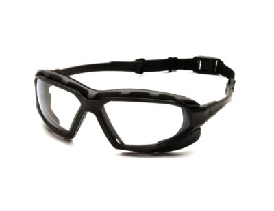 PYRAMEX HIGHLANDER Plus Anti-Fog Safety Glasses - Black / Clear - obrazek 2