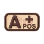 JTG Bloodtype Rubber Patch A Pos Desert
