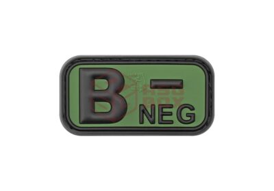 JTG Bloodtype Rubber Patch B Neg Forest