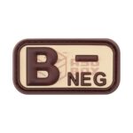 JTG Bloodtype Rubber Patch B Neg Desert