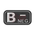 JTG Bloodtype Rubber Patch B Neg SWAT