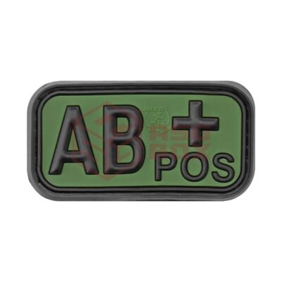 JTG Bloodtype Rubber Patch AB Pos Forest