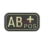 JTG Bloodtype Rubber Patch AB Pos Glow