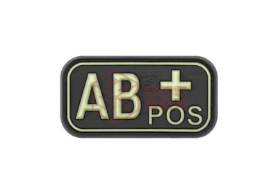 JTG Bloodtype Rubber Patch AB Pos Glow