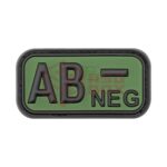 JTG Bloodtype Rubber Patch AB Neg Forest