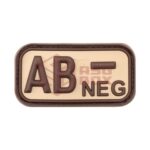 JTG Bloodtype Rubber Patch AB Neg Desert