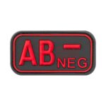 JTG Bloodtype Rubber Patch AB Neg Blackmedic