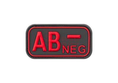 JTG Bloodtype Rubber Patch AB Neg Blackmedic