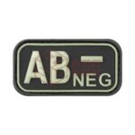 JTG Bloodtype Rubber Patch AB Neg Glow