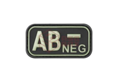 JTG Bloodtype Rubber Patch AB Neg Glow