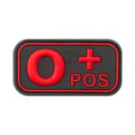 JTG Bloodtype Rubber Patch 0 Pos Blackmedic