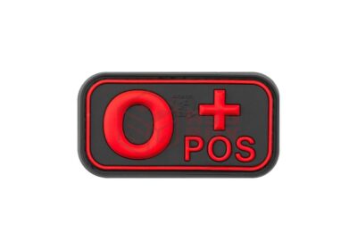 JTG Bloodtype Rubber Patch 0 Pos Blackmedic