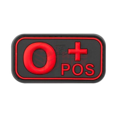 JTG Bloodtype Rubber Patch 0 Pos Blackmedic