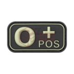 JTG Bloodtype Rubber Patch 0 Pos Glow