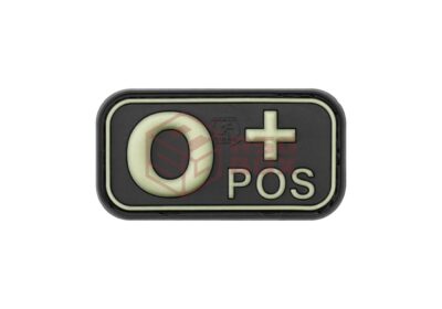 JTG Bloodtype Rubber Patch 0 Pos Glow