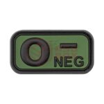 JTG Bloodtype Rubber Patch 0 Neg Forest