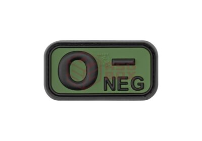 JTG Bloodtype Rubber Patch 0 Neg Forest