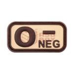 JTG Bloodtype Rubber Patch 0 Neg Desert