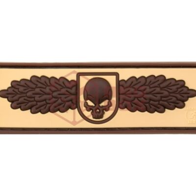JTG SOF Skull Badge Rubber Patch Desert