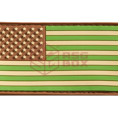 JTG US Flag Rubber Patch Green