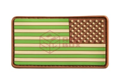 JTG US Flag Rubber Patch Reversed Green