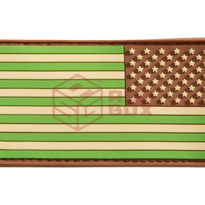 JTG US Flag Rubber Patch Reversed Green