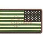 JTG US Flag Rubber Patch Reversed Forest