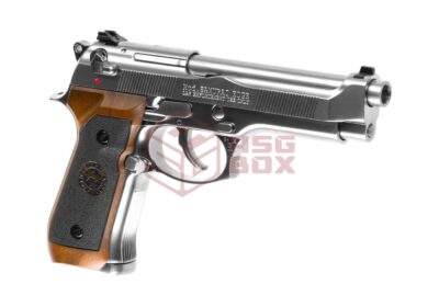 WE M92 Samurai Edge Biohazard Full Metal GBB Silver