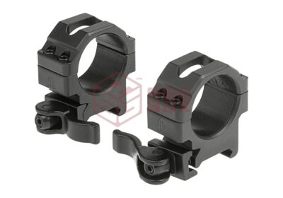 Leapers 30mm QD CNC Mount Rings Low Black