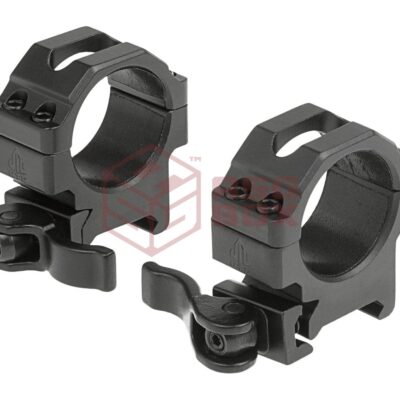 Leapers 30mm QD CNC Mount Rings Low Black
