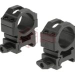Leapers 25.4mm CNC Mount Rings Medium Black