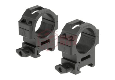 Leapers 30mm CNC Mount Rings Medium Black