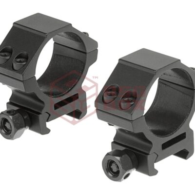 Leapers 30mm Mount Rings Low Black