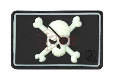 JTG Pirate Skull Rubber Patch Glow