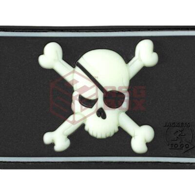JTG Pirate Skull Rubber Patch Glow