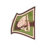 JTG Rebel Skull Rubber Patch Green