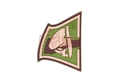 JTG Rebel Skull Rubber Patch Green