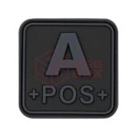 JTG Bloodtype Square Rubber Patch A Pos Blackops