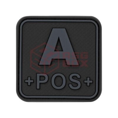 JTG Bloodtype Square Rubber Patch A Pos Blackops