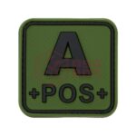 JTG Bloodtype Square Rubber Patch A Pos Forest