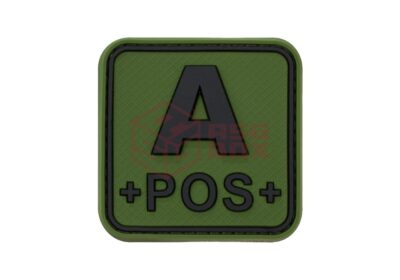 JTG Bloodtype Square Rubber Patch A Pos Forest